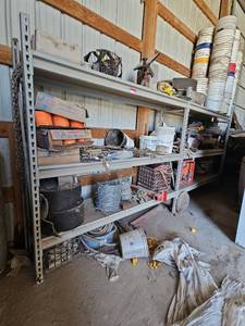 lot 18759 image: Industrial Metal Shelving Unit