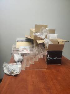 lot 23555 image: Acrylic Display Stand and Door Installation Kit Bundle