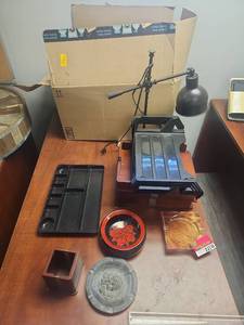 lot 23558 image: Mixed Lot Desk Accessories and Decorative Items