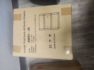 lot 23563 image: Acrylic Wall Rack 48 Bottle Display