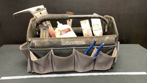 lot 5430 image: WorkForce Tool Tote with Wood Glue and Hand Tools