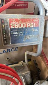 lot 353 image: Excel XR2600 Honda GC160 2600 PSI Gas Pressure Washer