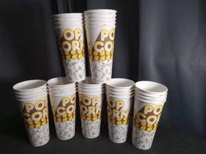 lot 40964 image: Popcorn Paper Cups Bulk Set