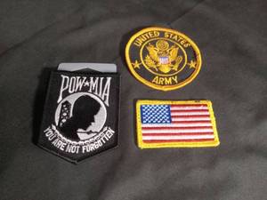 lot 40999 image: Military Patches Set POW-MIA US Army American Flag