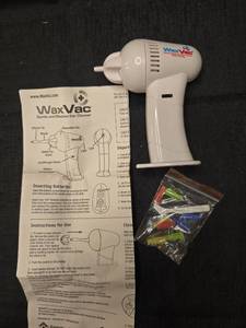 lot 40166 image: WaxVac Electronic Ear Cleaner with Silicone Tips