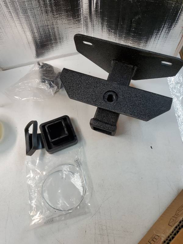 lot 16632 image: Tow Hitch Receiver Fits for Dodge Ram 1500 2003-2018Ram 1500 Classic 2019-2023, Ram 25003500 2003-2013, Class 3 Trailer Hitch with 2 Inch Receiver, Black Powder-Coated Steel - Retail $45
