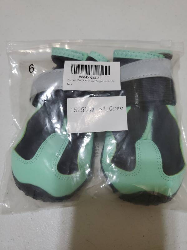 lot 45922 image: Dog Protective Boots Size 6 Green and Gray (only 2) - Retail $15
