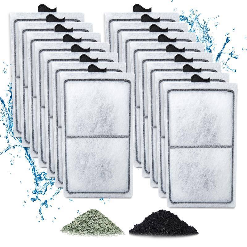 lot 45944 image: 8 Pack PF-S Filter Cartridges Only Compatible with Silenstream PF10 Power Filters, Replacement Aquarium Carbon Cartridge with Zeolite, Size 5.5 in L x 3.1 in - Retail $39