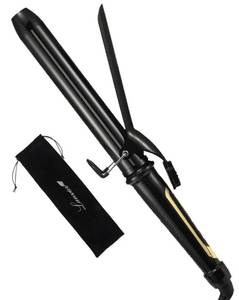 lot 16665 image: 1.25 Inch Curling Iron, Extra Long Barrel 1 14 Inch Curling Iron for Long Hair up to 450F, Worldwide Dual Voltage Hair Curler for Traveling, Hair Waving Style Tool - Retail $28