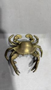 lot 1011 image: Brass crab trinket dish