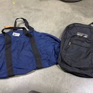 lot 1080 image: Handout backpack and duffel bag