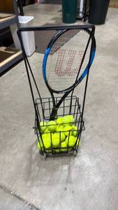 lot 1215 image: Wilson tennis racket with tennis ball and carrying case