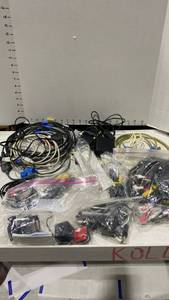lot 2014 image: Assorted cords for stereos, tv, computer and more