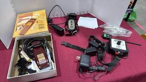 lot 2063 image: Later pet grooming kit, Garmin radio dog trainer and Home Free pet containment system