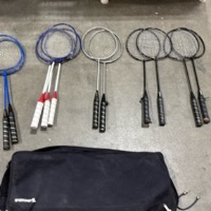 lot 2080 image: Badminton rackets with bag