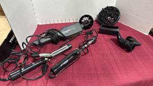 lot 2085 image: Hair straightener, curling irons and hair dryer attachments