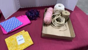 lot 2128 image: String, yarn, fabric and rope