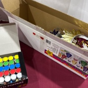 lot 2135 image: Confetti poppers and party items