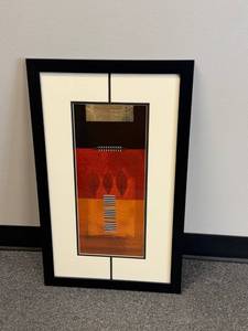 lot 2201 image: Framed wall decor 26 x 16 in