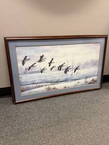 lot 2205 image: Framed wall decor print by Tom Locatt 22 x 35 in