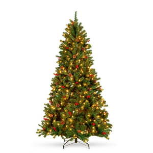 lot 1039 image: Best Choice Products 6ft Pre-Lit Pre-Decorated Holiday Spruce Christmas Tree w 798 Tips  250 Lights  Metal Base