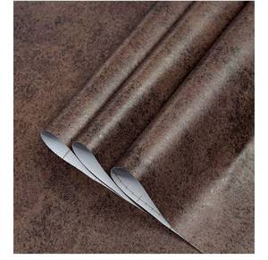 lot 1044 image: TOTIO Antique Bronze Gold Concrete Texture Wallpaper Dark Brown Contact Paper Metallic Industrial Style Wall Paper