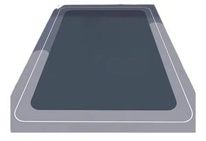lot 1048 image: Blue Grey Kitchen Floor Mat, Fully Laid Can Be Cut Dirt Proof and Slip Proof Mat for Kitchen, Floor 39x78