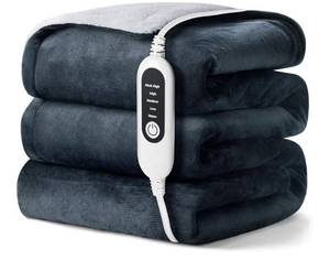 lot 1062 image: Electric Heated Blanket, Soft Flannel Fabric Heating Blanket Features 5-Level Temperature Adjustment Machine Washable ETL Certified Double-Sided Heating