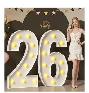 lot 1063 image: Mixifox 26 Light up Numbers for Graduation, New Year Party Decorations, 4FT 2026 Marquee Numbers, Big 26 Sign with Light for 26th Birthday, Anniversary Backdrop Decor