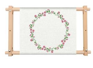 lot 1093 image: Wood Tapestry Scroll Embroidery Frame, Cross Stitch Frame Holder