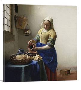 lot 1117 image: The Milkmaid 1660 Canvas Art Print