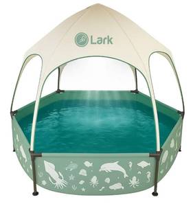 lot 1138 image: Lark 8 x 20 Metal Frame Pool with Canopy - UV Resistant Sunshade Canopy, Sprinkler Shower with Adjustable Mist Settings, Easy Installation - Perfect Pool for Summer Fun