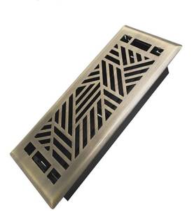 lot 1191 image: Howeall 4x10 Inches Heavy Duty Walkable Floor Register Easy Adjust Air Supply Lever Floor Vents pack of 6