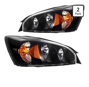 lot 1194 image: Torchbeam Headlight Assembly Compatible with 2004 2005 2006 2007 Chevy Malibu OE Headlamp Replacement for 2008 Malibu Classic LSLT Pair Front Headlights Black Housing Driver and Passenger Side