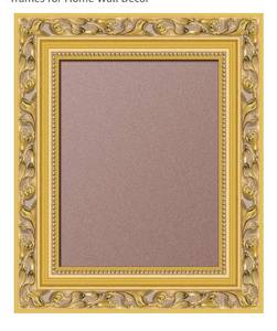 lot 1203 image: Gold 18x15 inch Vintage Wall Picture Frames