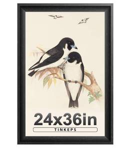lot 1206 image: 24x36 Poster Frame Black with Black Back Board