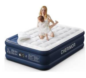 lot 1207 image: CHERIMOR Queen Air Mattress with Built-in Pump & Luxury Quilted Topper