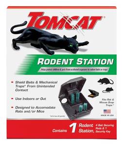 lot 1224 image: Tomcat Rodent Station, Includes 1 Rodent Station with 4 Bait-Securing Rods and 1 Security Key
