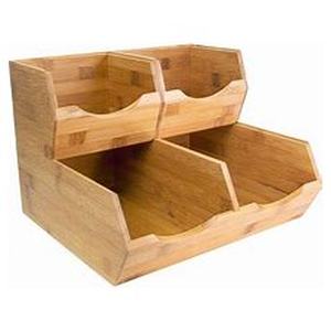 lot 1223 image: HOMESTEAD Bamboo Pantry Storage Bins Potato &amp Onion Storage Bin for Pantry Organizers, Produce Organizer
