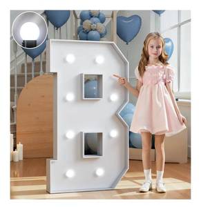 lot 1256 image: Marquee Letters 3 Feet Tall Large Light Up Letters Decorations Wedding Engagement Happy birthday White Party Decorations Big Cardboard Backdrop B