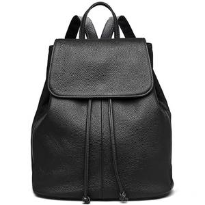 lot 1293 image: BOYATU Womens Full-Grain Leather Backpack Purse, Minimal Structured Design, Work Commuter &amp City Travel, Compact Everyday Essentials (Black) - Retail $99