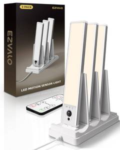 lot 1336 image: EZVALO Under Cabinet Lighting with Charging Station, Rechargeable Motion Sensor Light Indoor, Dimmable Closet Lights Wireless, 3000K, Motion Activated Under Counter Lights for Kitchen,Pantry(3 Pcs)