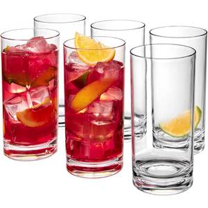 lot 1354 image: Amazing Abby - Probity - 16-Ounce Plastic Tumblers (Set of 6), Drinking Glasses, Reusable Cups, BPA-Free, Shatter-Proof, Dishwasher-Safe (Made of Plastic, NOT Glass)