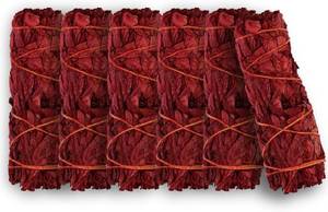 lot 131312 image: ESPOIR & AMOUR Dragons Blood Sage - 6 Spiritual Sticks for Smudging, Healing and Ritual  Sustainably Harvested 4 Inch Red Sage Smudge Stick to Protect From Negativity