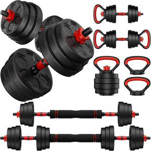 lot 131325 image: Adjustable Dumbbell Set, 2033457090lbs Free Weight Set with Connector, 4 in1 Dumbbells Set Used as Barbell, Kettlebells, Push up Stand, Weight Set for Home Gym Suitable MenWomen
