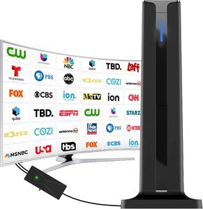 lot 131341 image: Digital TV Antenna for Smart TV Indoor,2026 TV Antenna with 3M Stick Base, 360 &Long Range Reception HDTV Antenna for Local Channels, Easy Installation Antennas for TVs Without Cable (7.0 in)