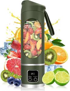 lot 331159 image: Portable Blender Personal Electric USB 500ML Portable juicer Shakes and Smoothies Blender Small Blenders Mixing Compact Convenient and Versatile (Green)