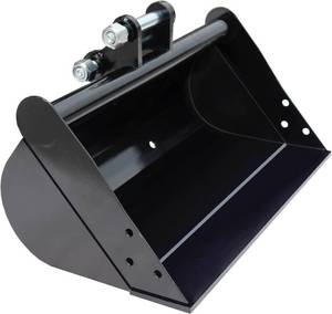 lot 331188 image: Retails for $155 Mini Excavator Bucket Attachments, 20 No Teeth Flat Backhoe Buckets, Digging Bucket Accessories for Loading Sand, Soil, Cleaning Ditch