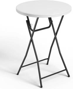 lot 431326 image: Folding Table, 32 Inch Foldable Cocktail Bar, High Top Round Folding Tables No Assembly, Portable Bistro & Commercial Furniture for Wedding, Banquet, Party, Indoor Outdoor Use