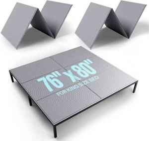 lot 431334 image: Bunkie Board King 76x80 for Bed Breathable & Moisture Resistant Bed Boards for Under Mattresses - Heavy Duty Low Profile Mattresses Support King Box Spring Board, Noise Minimizing